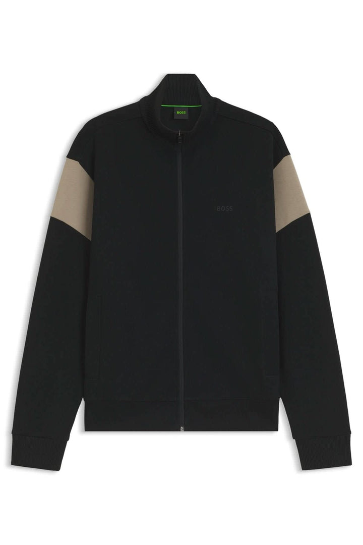Veste zippée à blocs contrastants vue de face pour homme Hugo Boss