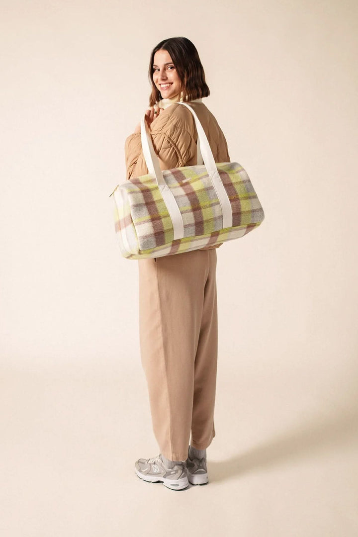 Checked travel bag