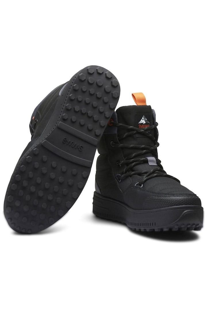 Botte Snow Runner noire avec semelle épaisse et design imperméable, idéale pour l&