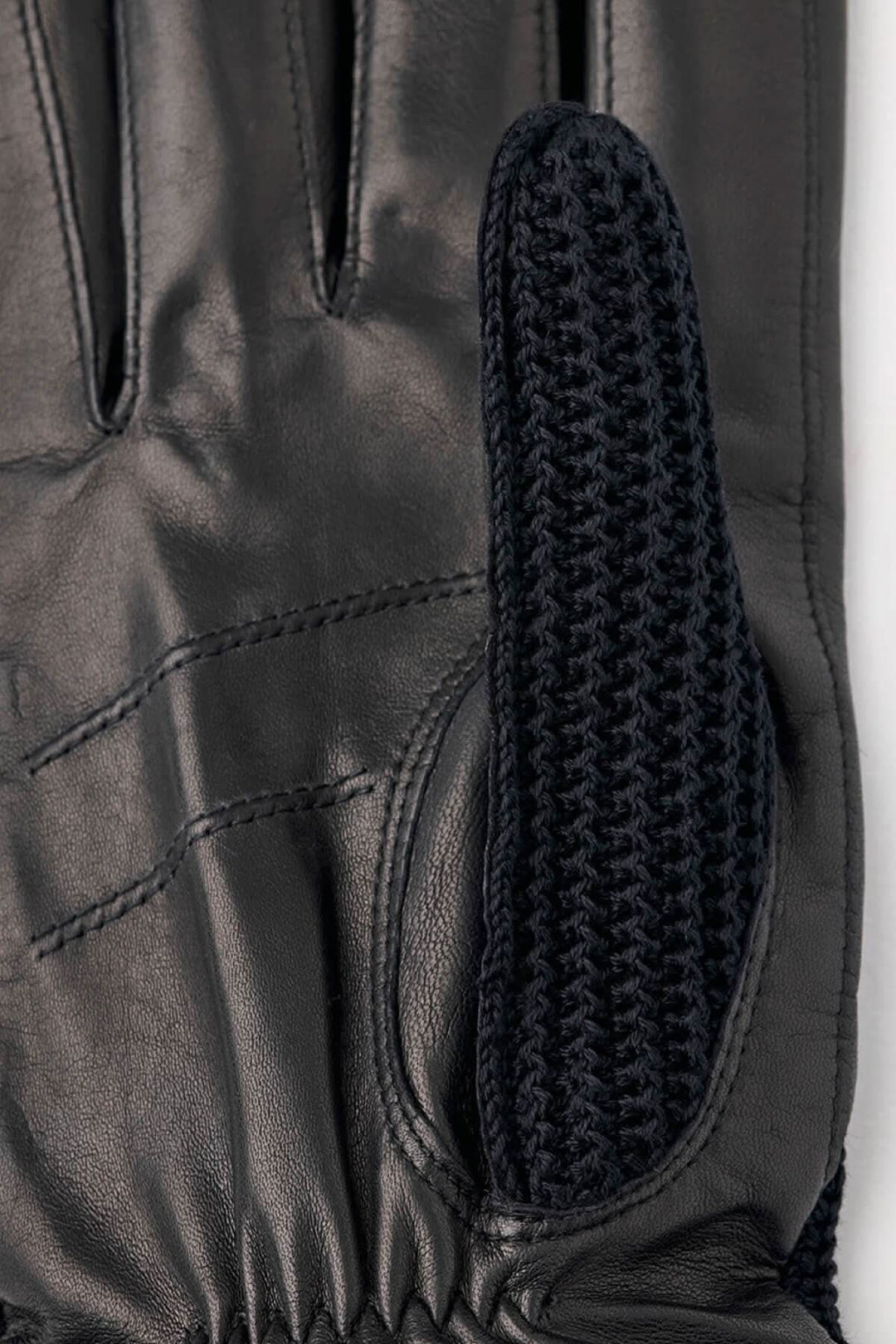 Gant en cuir Adam avec dos en crochet de coton pour l&