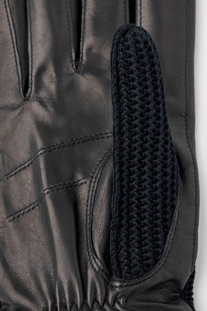 Gant en cuir Adam avec dos en crochet de coton pour l&