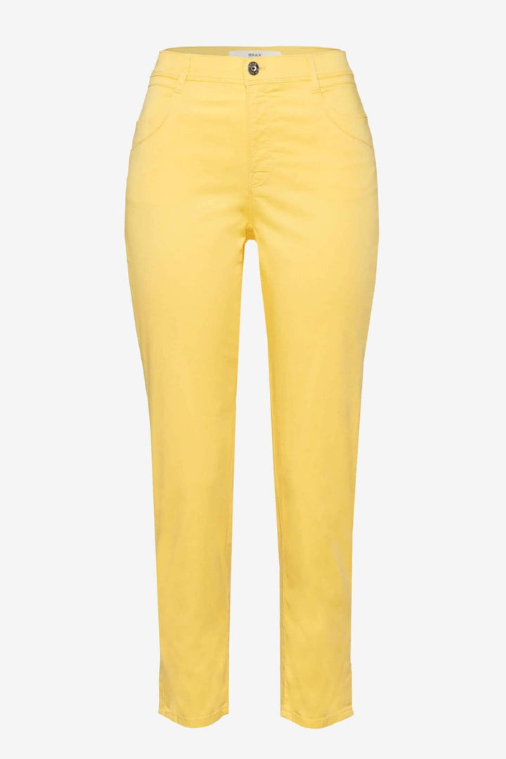 Jean Mary S ultralight femme, pantalon slim jaune à cinq poches, élégant et polyvalent pour un look tendance.