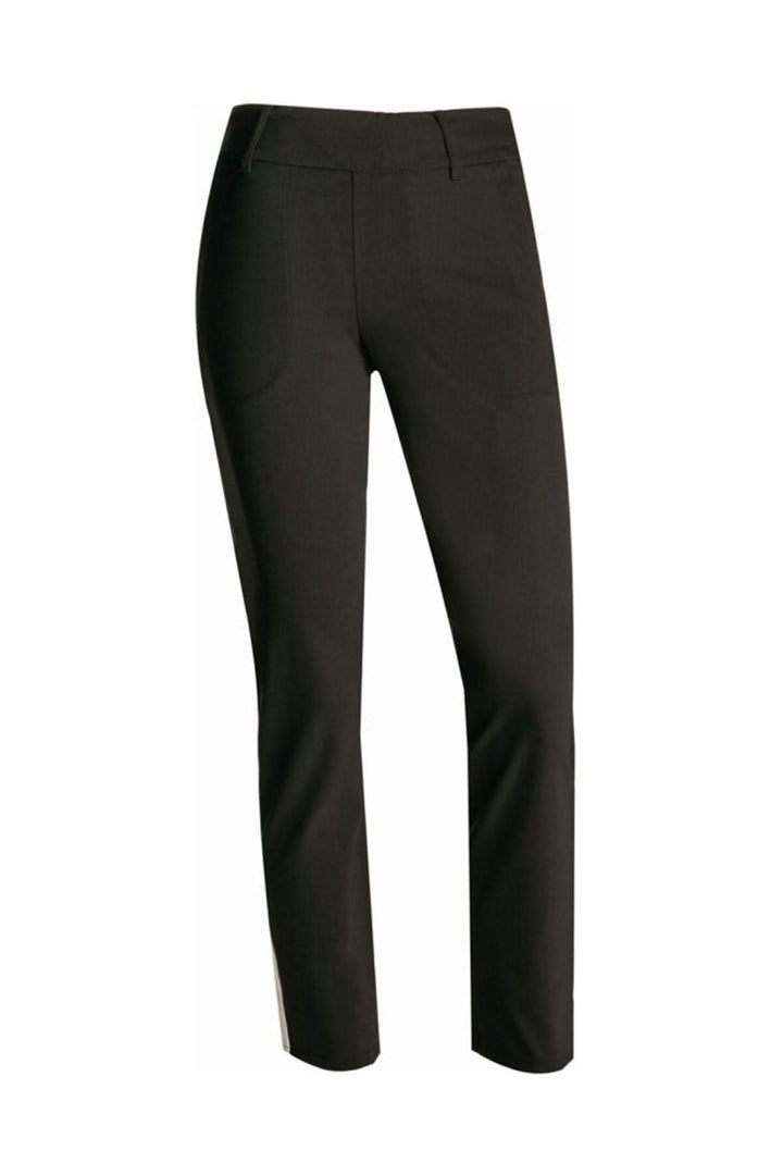 Pantalon Lucy slim fit 7/8, élastique, rayure gallon latérale, confortable et élégant.