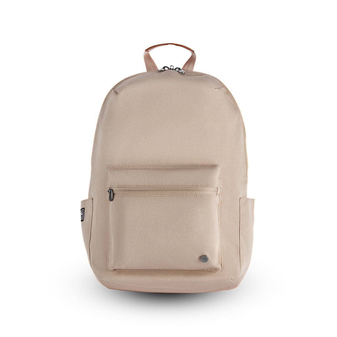 Sac à dos Granville 22L en polyester recyclé, design simple, poche avant et grand compartiment principal.