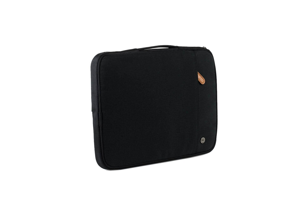 Pochette noire pour ordinateur portable PKG Stuff, adaptée pour 13 à 16 pouces, en polyester résistant.