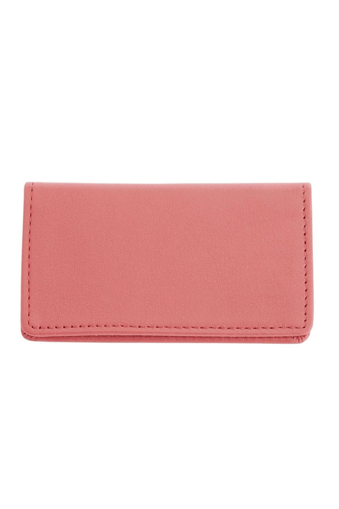 Porte-cartes en cuir Nappa rose, double face, élégant et pratique, capable de contenir jusqu&