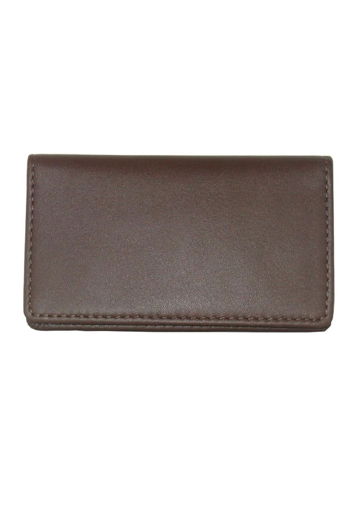 Porte-cartes en cuir Nappa marron, élégant et fonctionnel, pouvant contenir jusqu&