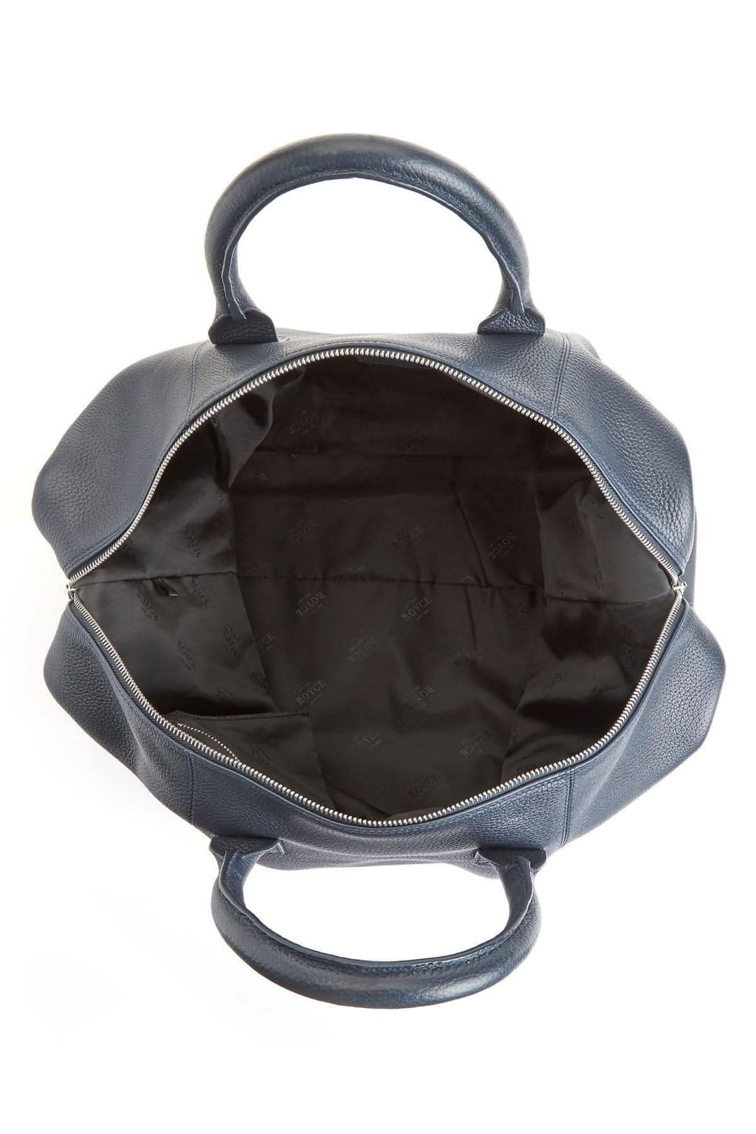 Intérieur du sac de sport moyen en cuir, affichant sa doublure élégante et son espace de rangement optimisé.